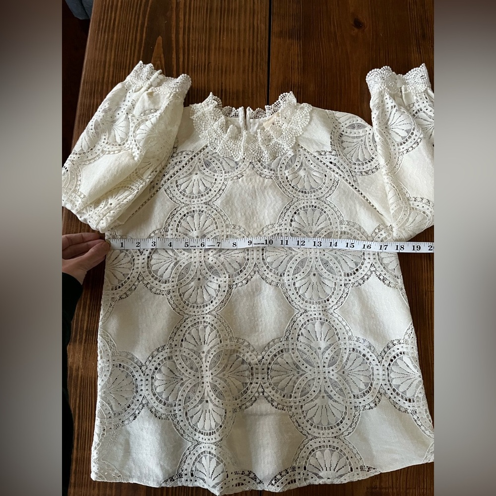Sezane Bianca Blouse Ecru - Size 2 - Picture 11 of 13
